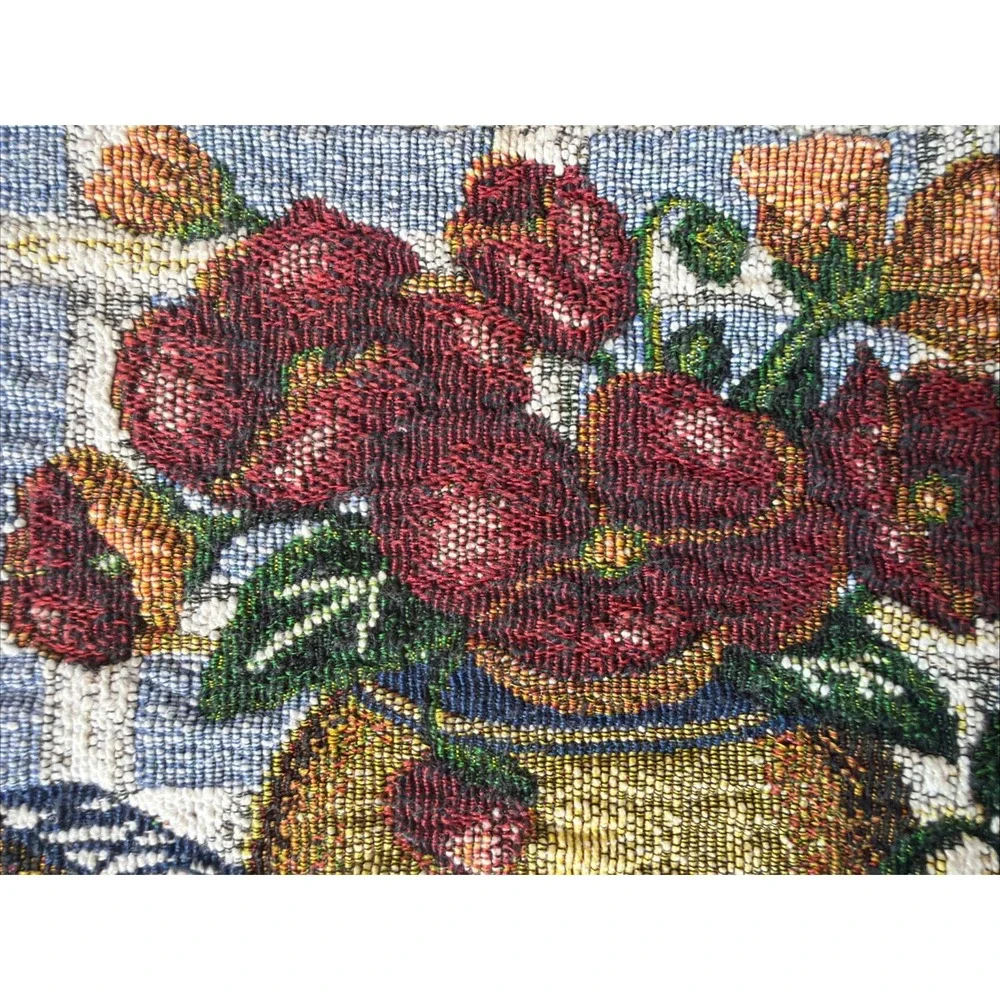 Set of 6 Country‎ Kitchen Tapestry Placemats, Floral/Fruit/Holidays 17x11